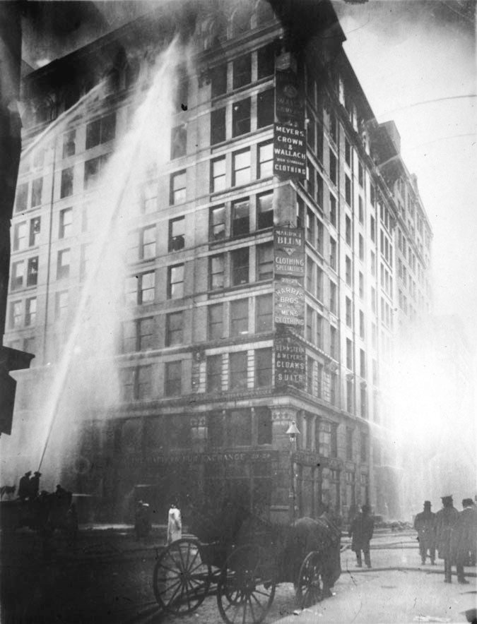 Image of Triangle Shirtwaist Factory fire on March 25 - 1911